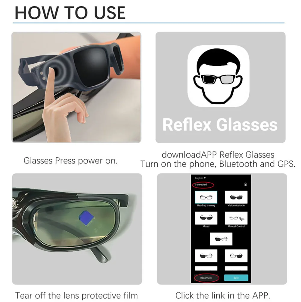 Reflex Glasses Eye Coordination Visual Interference Training
