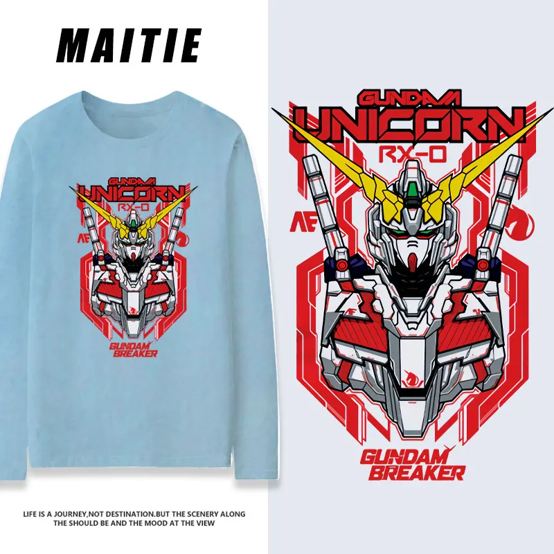

GUNDAM ANIME JOINT T-SHIRT MEN LONG SLEEVE SPRING AND AUTUMN TWO YUAN DARE TO REACH CLOTHES BOY DAY FASHION CLOTHING
