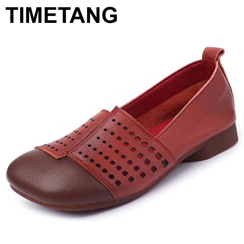 

Summer New Style Designer Shoes Women's Buckle Ballet Sandals Woman Leather Moccasins Mom Flat Driving Loafers