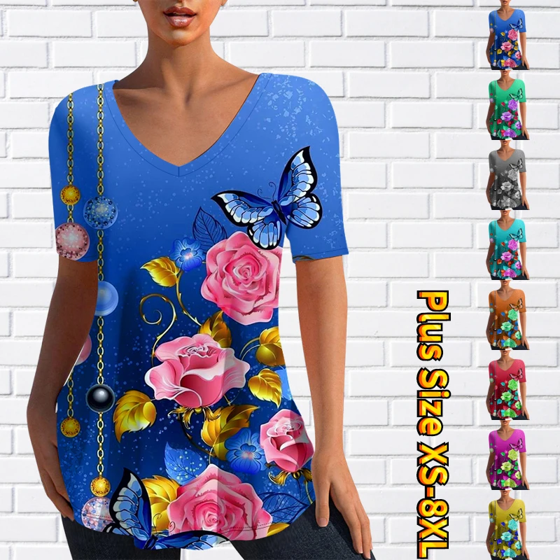

2023 Short Sleeve T-shirt Elegant Women's Summer Casual Daily Women's Top Classic Fashion Women's T-shirt Slim Fit Pullover