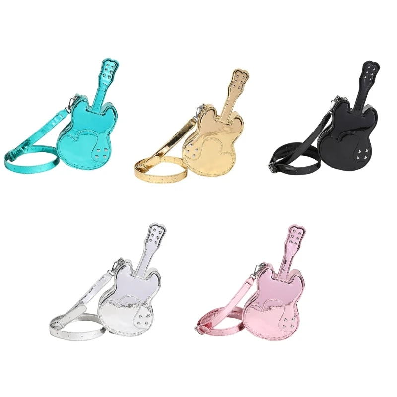 Fashion Crossbody Bag for Women PU Leather Shoulder Bag Funny Violin Sling Bag Travel Satchel Bags