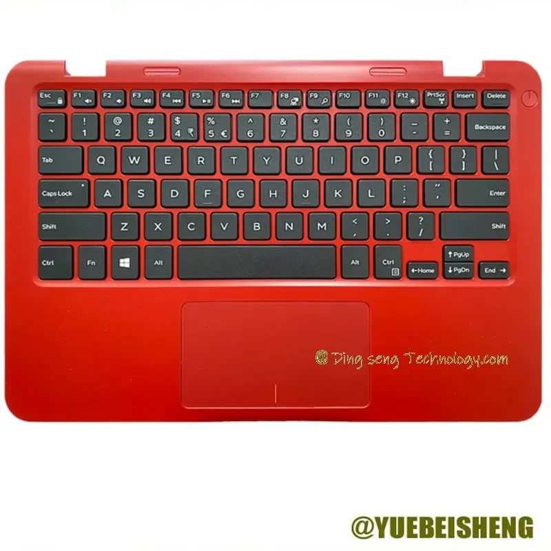 

YUEBEISEHNG NEW for Dell Inspiron 11 3162 3164 palmrest US keyboard upper cover Touchpad ,Red color