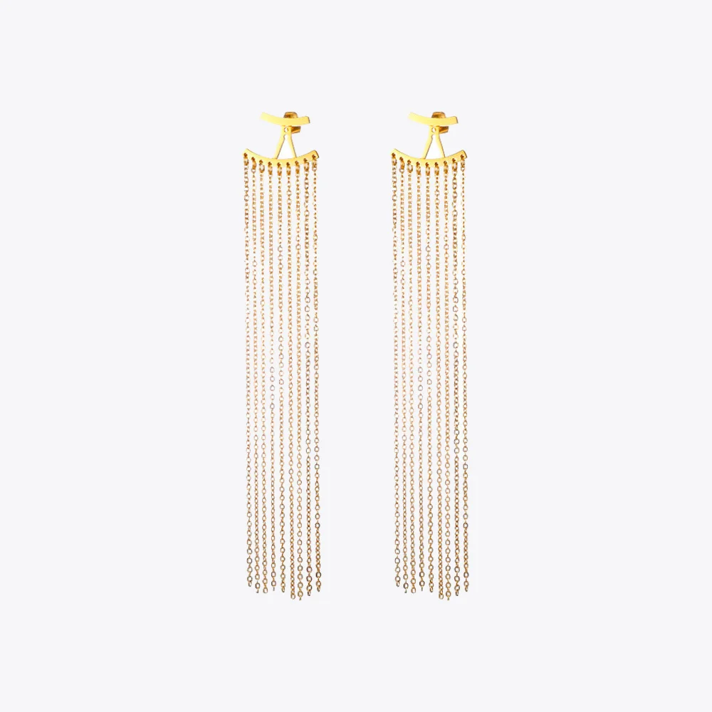 

Длинные висячие серьги Enfashion с кисточками, серьги золотого цвета, висячие серьги для женщин, длинные серьги, Модная бижутерия, brinco