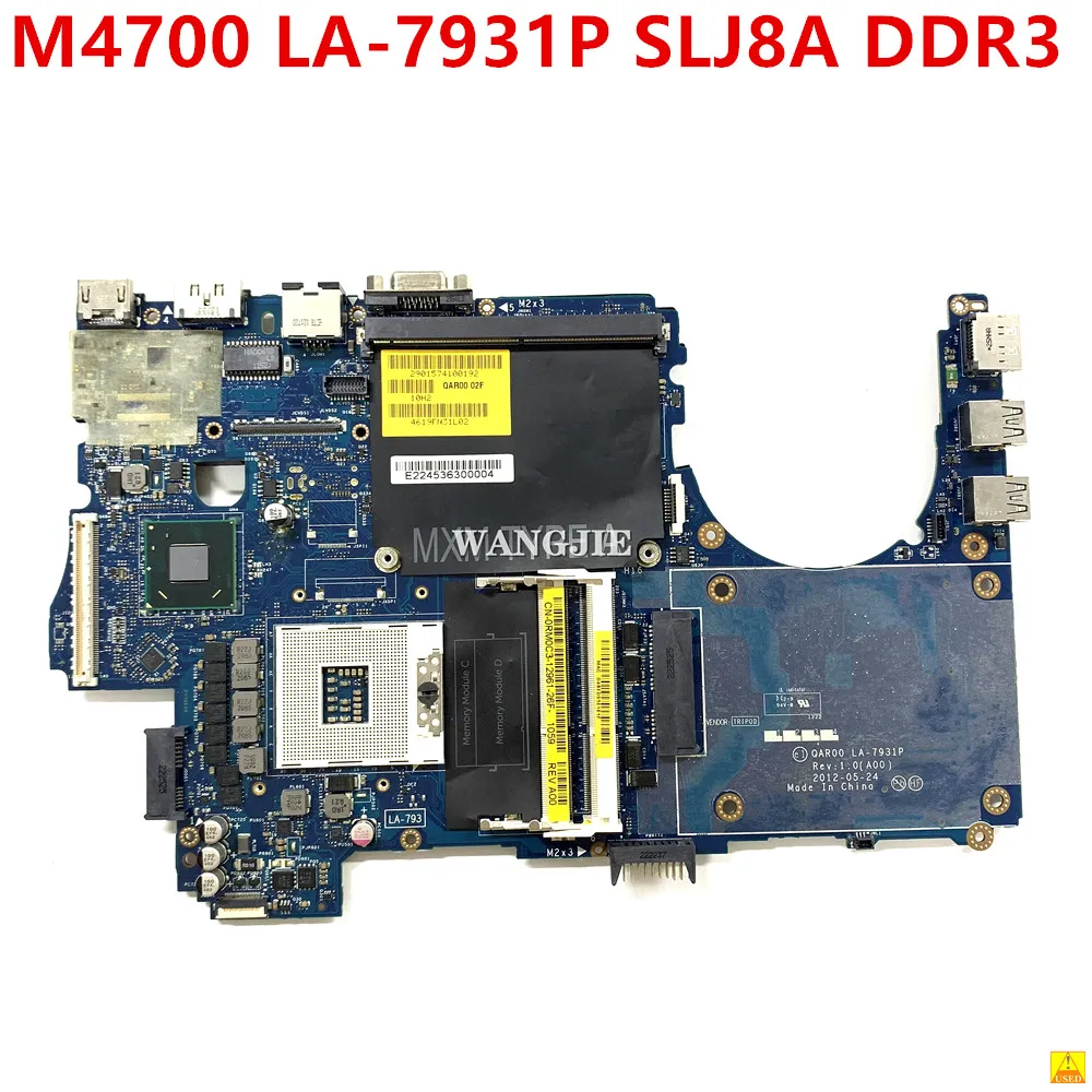 

Used CN-0RM0C3 0RM0C3 Laptop Motherboard For DELL Precision M4700 Notebook Mainboard LA-7931P SLJ8A DDR3