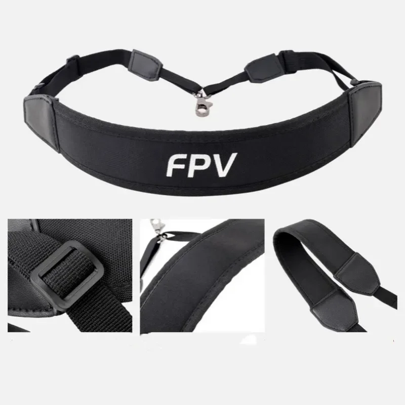 Sangle de cou ELRS ajustable pour télécommande drone FPV, équipée d'un mousqueton robuste