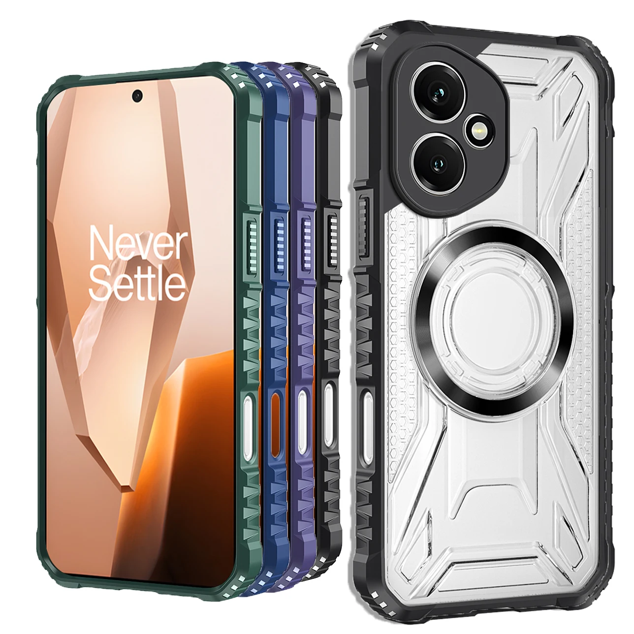 Luxury Magnetic Shockproof Armor Case with Magsafe Compatibility