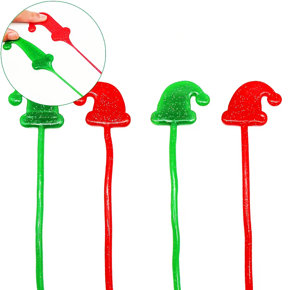 

12Pcs Fun Soft Plastic Christmas Hats Sticky Climbing Toys Kids Birthday Party Gifts Halloween Christmas Carnival Party Supplies