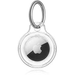 AirTag Holder with Keychain - Protective Hard Shell Anti - Drop Case (Transparent)