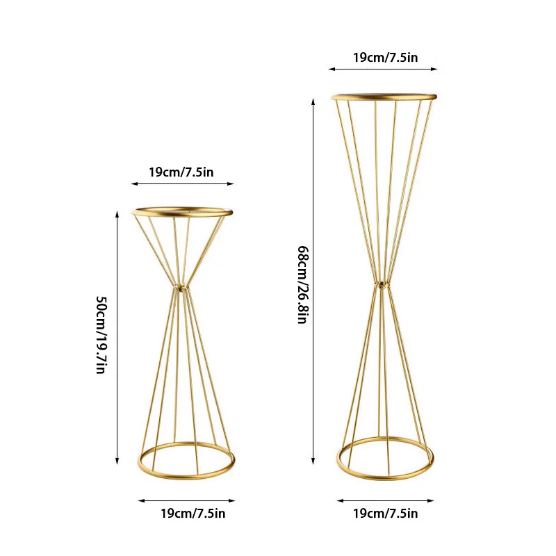 Description Picture 2 of item1PC Metal Stage Flower Rack Table Ornament Wedding Flower Stands Decor Flower Vases Flower Arrangement Creative DIY Road Lead