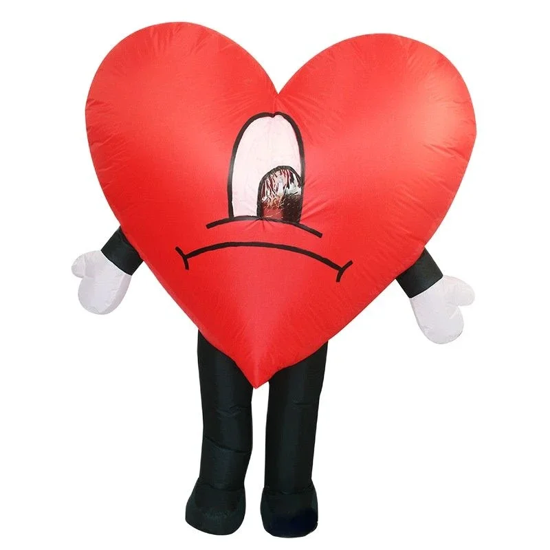 

Heart Inflatable Costume for Adults Valentine's Day Party Cosplay Fancy Mascot Anime Surprise Halloween Blow Up Suits Men Women