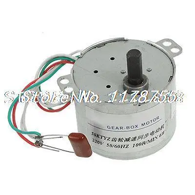 

100RPM Output Speed AC 220V 0.2A 6W Rated Voltage Gear Motor