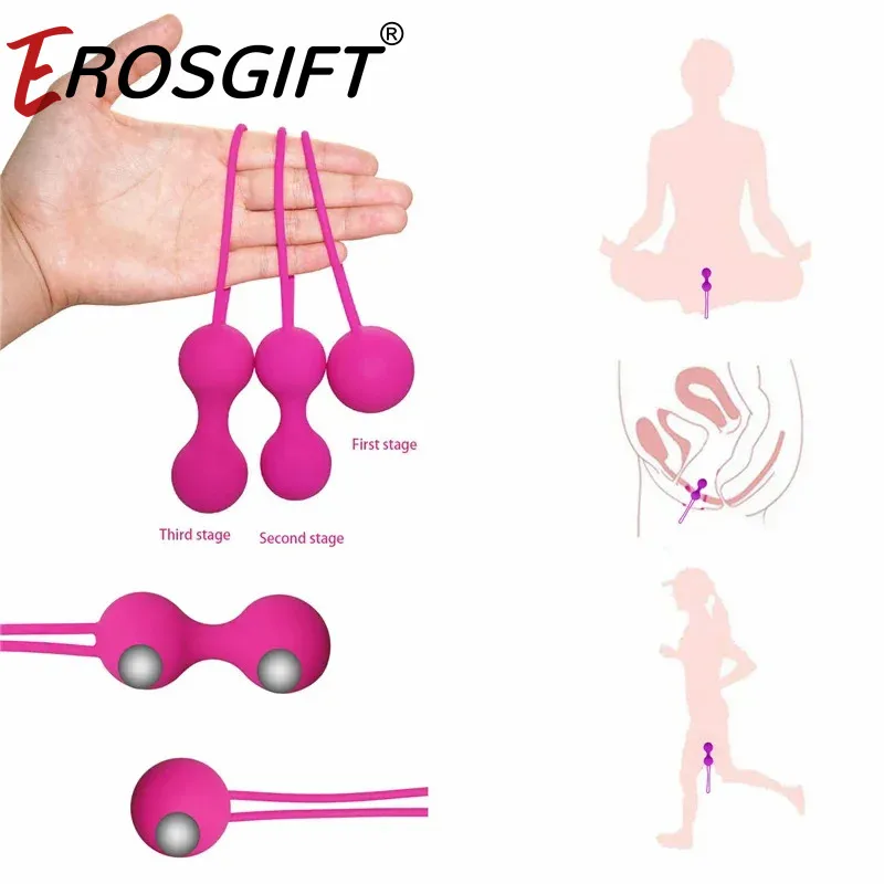 1 Set Silicone Vaginal Balls Sex Toys For Women Vagina Tighten Exercise Chinese Kegel Balls Pelvic Ben wa Anal balls kegel balls