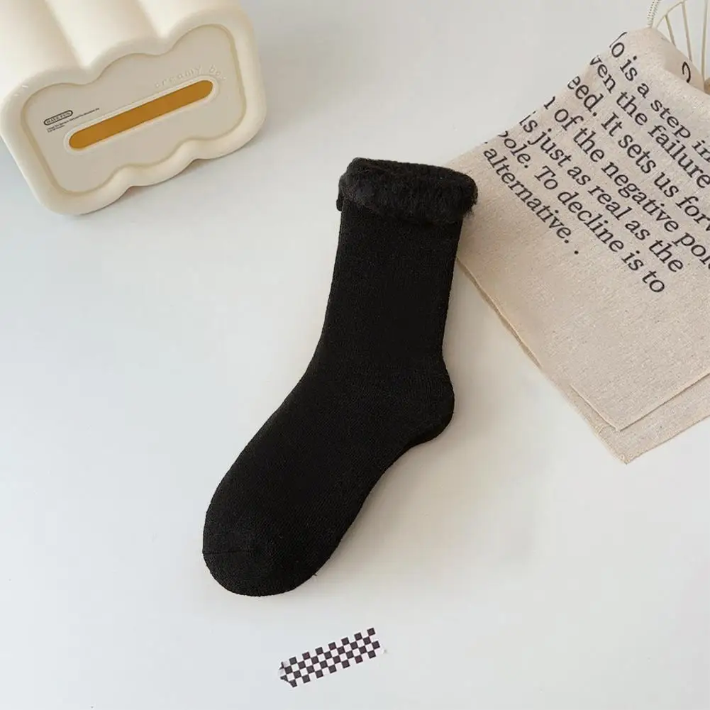 

Women Warm Socks Thick Warm Mid-tube Socks with Anti-slip Ankle Protection Cozy Elastic Odor-free Winter Footwear Winter
