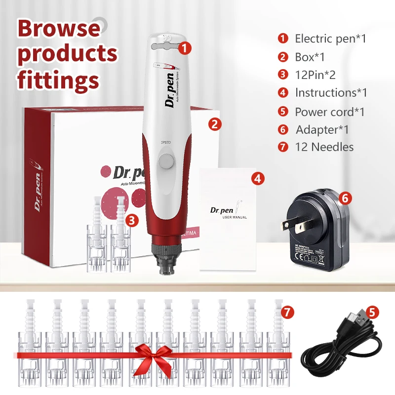 Micro Skin Pen Wireless Electric Skin Repair Tool Kit Derma Stamp Therapy Care Device Dr Pen Ultima N2 derma stamp microneedling derma pen