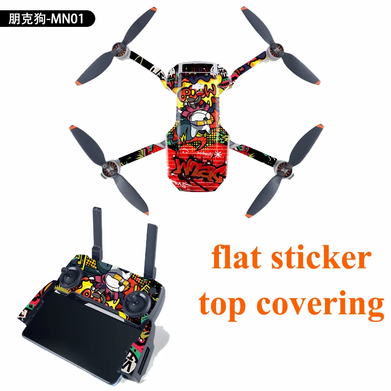 Protective Sticker For DJI MAVIC MINI Drone Body Controller Flat Covering Decorative Sticker Flim Top Cover Waterproof PVC ACC