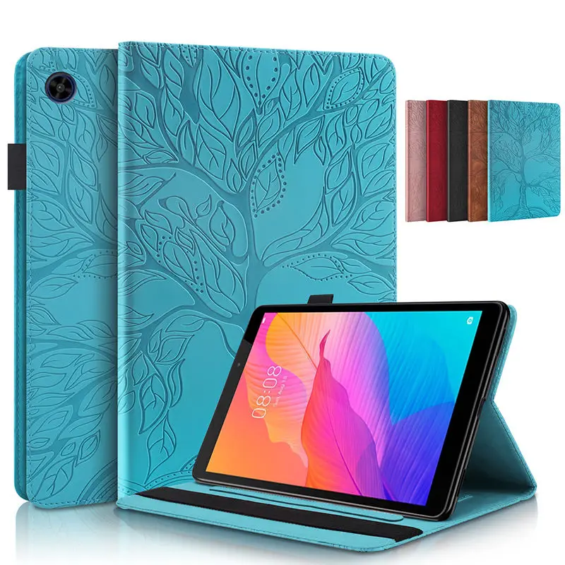 

For Huawei Matepad SE 10.4 inch Case 2022 AGS5-W09 AGS5-L09 Cover Funda Tablet 3D Tree Embossed Flip Stand Coque Capa