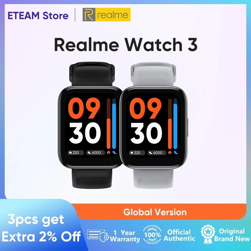 Global Version Realme Watch 3 Smart Watch 1.8''large Display Blood