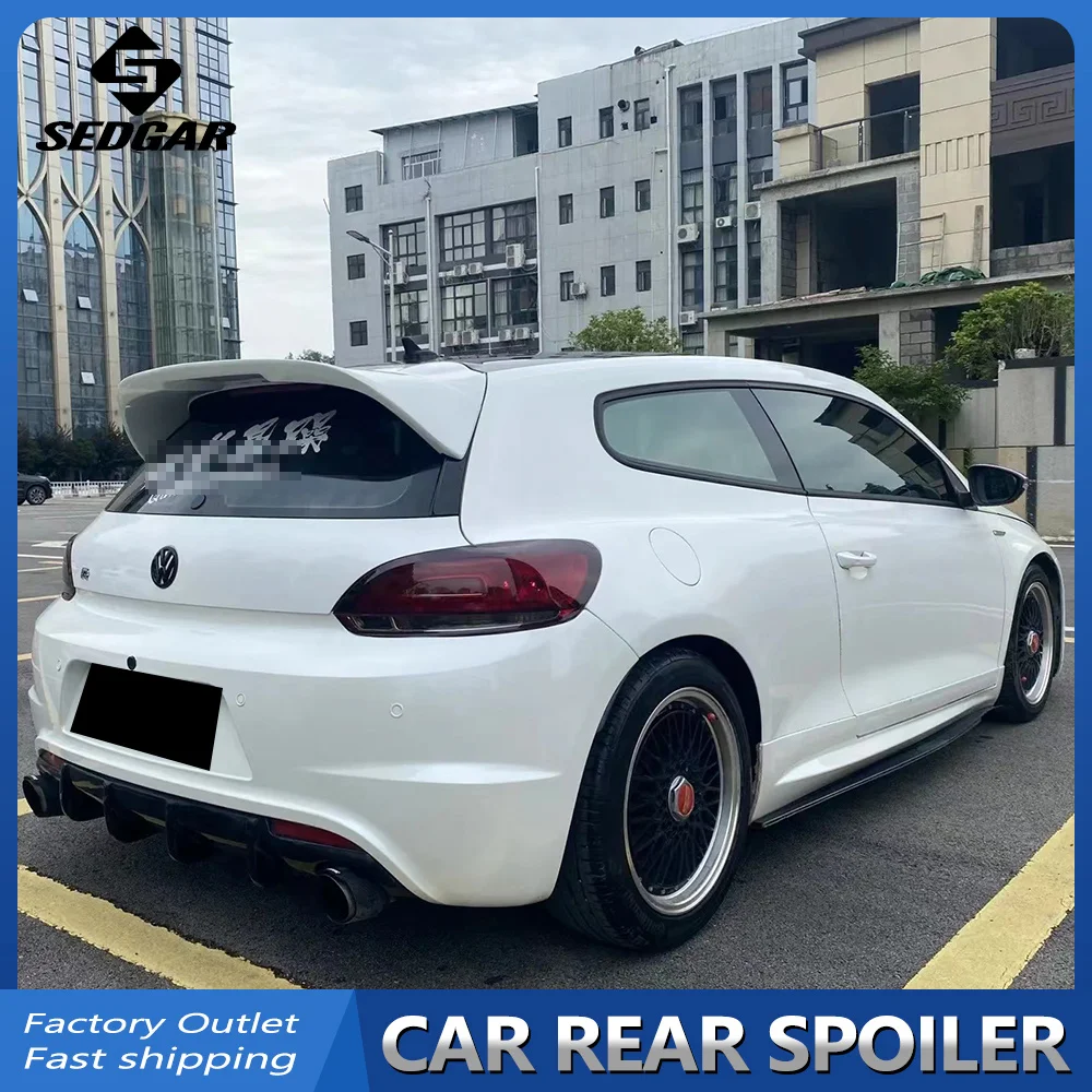 

Стандартный спойлер для багажника Volkswagen Scirocco 2009-2017, высококачественный спойлер из натурального углеродного волокна, спойлер для багажника