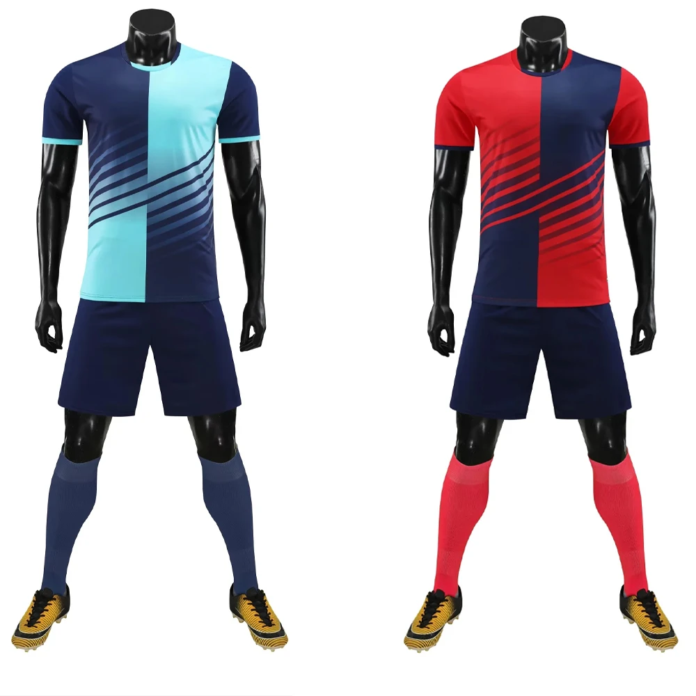 Men Soccer Uniforms Cheap Soccer Team Jersey Uniforms Football Kids Jersey Short Set Youth Training Sports Wear