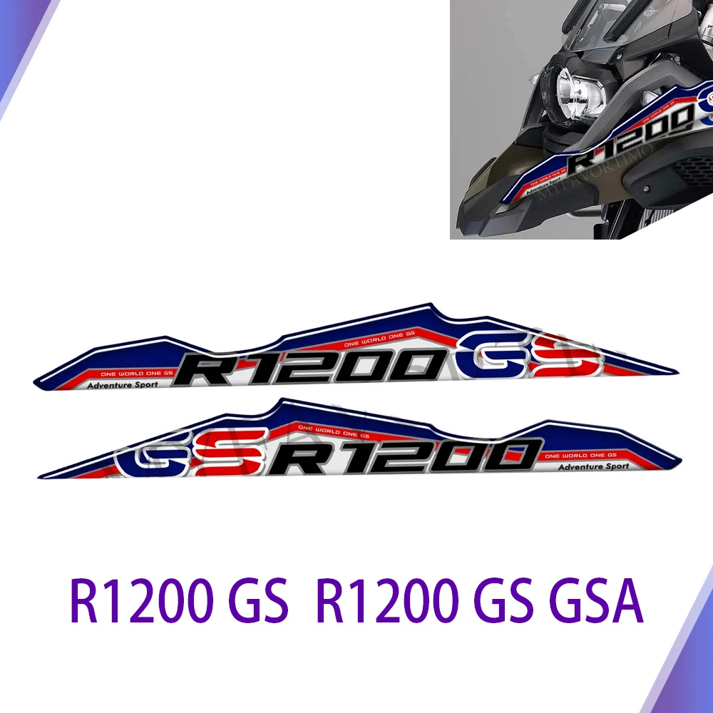 

For BMW R1200GS R 1200 GS GSA Fairing Fender Extender Tank Pad Gas Fuel Oil Protector Stickers Knee Decal Kit ADV Adventure