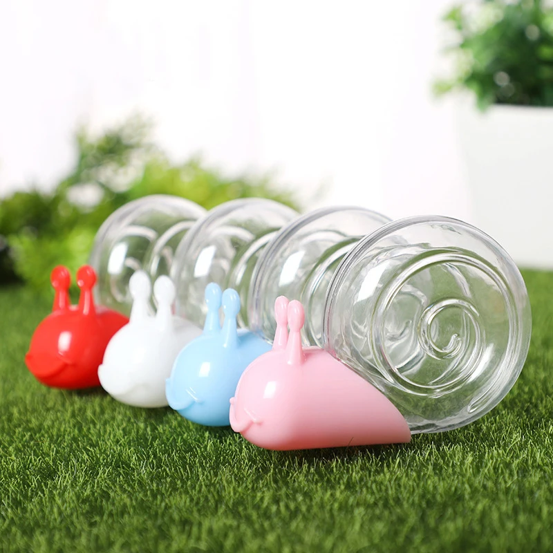 4 Packs New Plastic Snails Transparent Gift Box Baby Shower Gender Reveal Party Favors Cake Boxes Kids Birthday Decorations 7cm |
