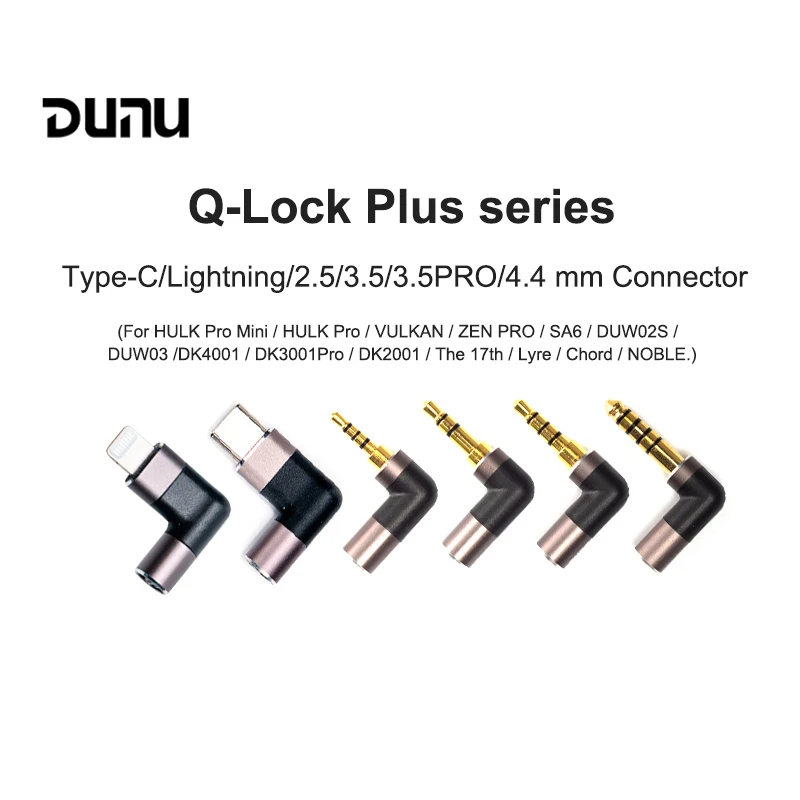 DUNU Q-Lock Plus 시리즈 자동 잠금 빠른 변경 가능 TYPE-C, 라이트닝 2.5, 3.5PRO, 4.4 밸런스드 커넥터, 안드로이드 USB-C 휴대폰용