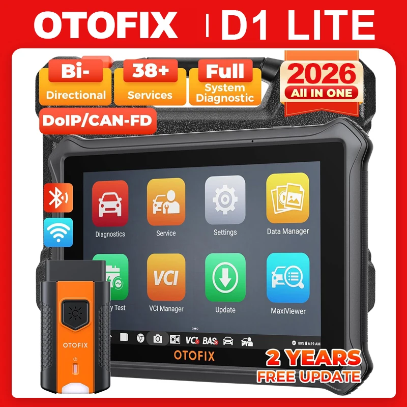 OTOFIX-Scanner automobile D1 Lite OBD2, mise à jour de 2 ans, contrôle bidirectionnel, tout système, outil d'analyse de diagnostic, FCA, SGW, Lilineau et DoIP