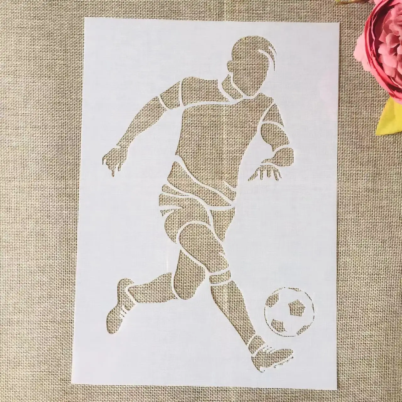 

A4 29cm Football Sports DIY Layering Stencils Wall Painting Scrapbook Coloring Embossing Album Decorative Template