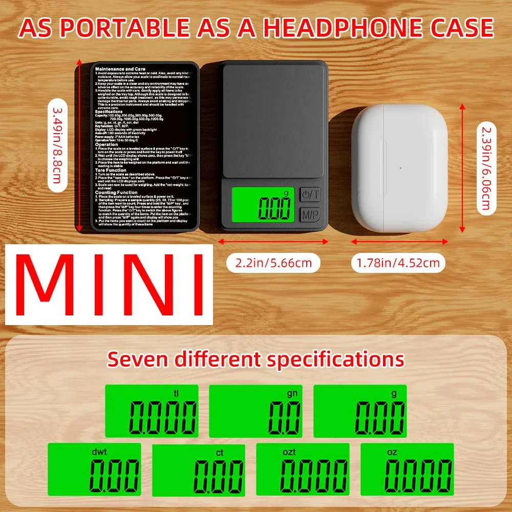 Mini Electronic Digital Jewelry Scale 0.01g Accuracy High Quality Portable Pocket Scale Multifunctional Counting Scale