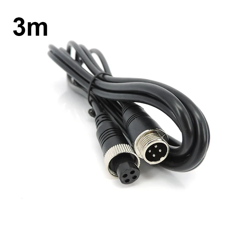 Durable Aviation Extension Video Connector Cable (4-Pin, Male to Female) for Vehicle Camera Systems