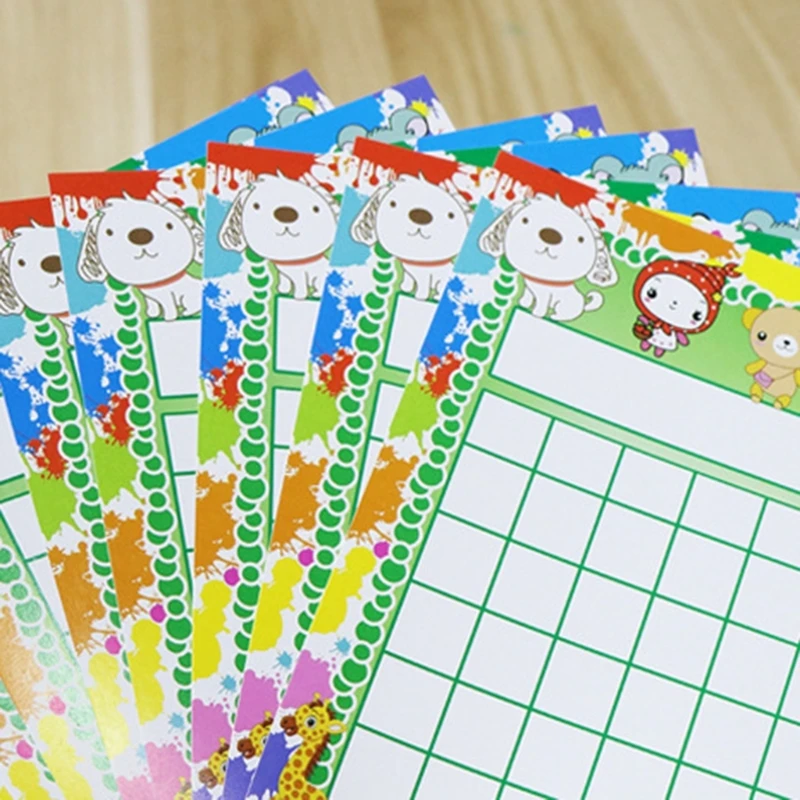 50 Pcs Classroom Incentive Chart Animal Designs Positive Behavior Reward Boards HXBE