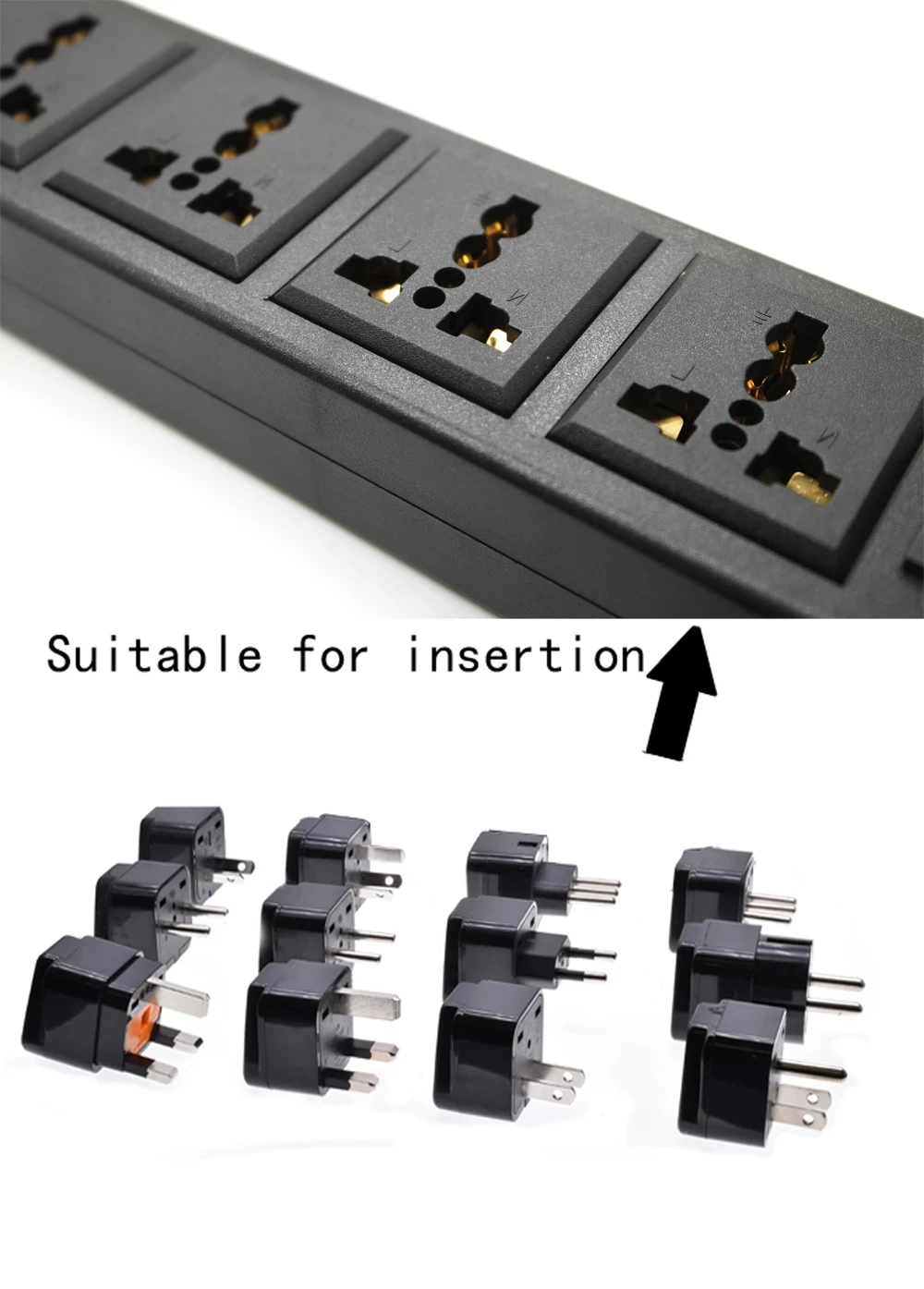 Universal 4-Way Power Strip with Overload Protection and Circuit Breaker