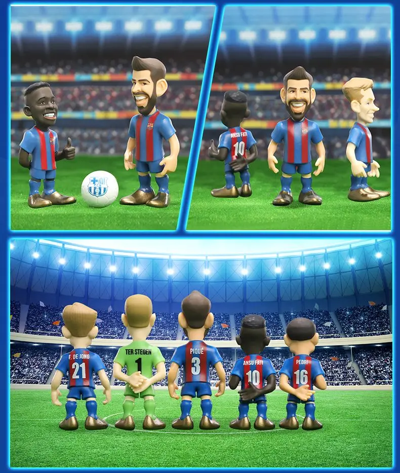 Minix Collectible Figurines Giant Club Football Star Series Messi Neymar  Fati Suarez Mbappe Collection Model Action