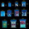 100Pcs Transparent Color Zip Lock Plastic Packaging Gift Storage Bag Food Powder Herb Small Flat Pouches PE Mini Sachets 5