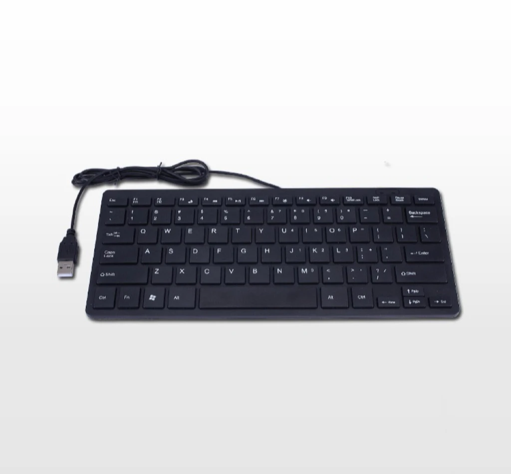 데스크탑 컴퓨터 PC 노트북용 78키 얇은 한국어 일본어 독일어 러시아어 프랑스어 스페인어 USB 유선 미니 키보드 언어