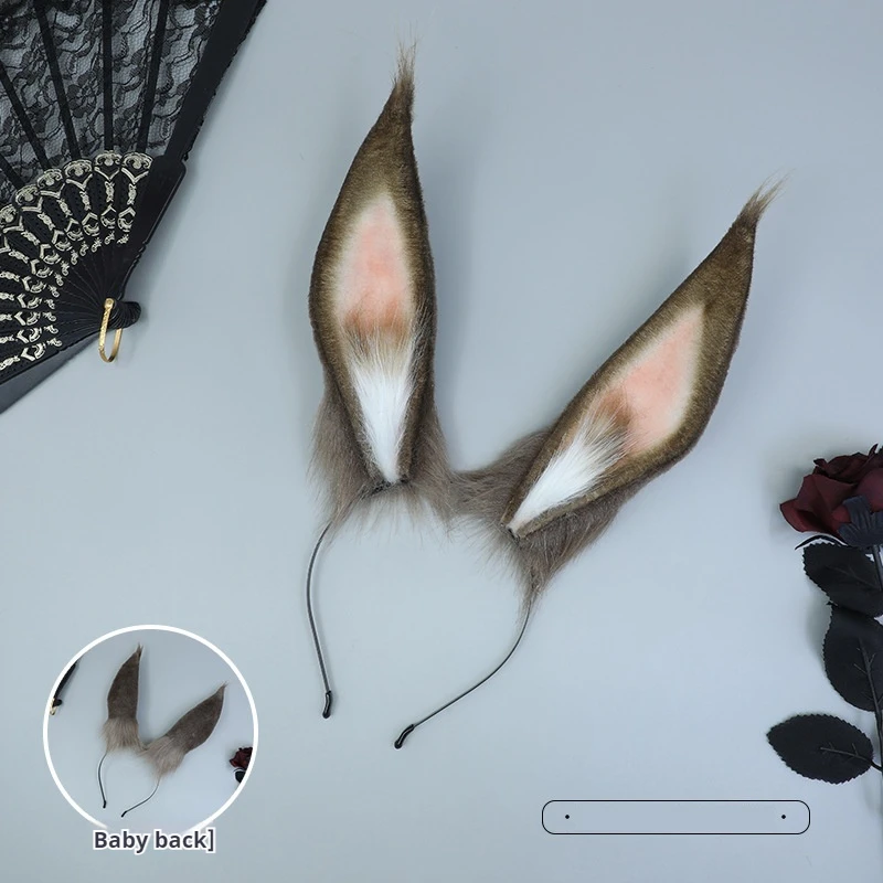 Bunny Ear Headband Cosplay Prop Plush Animal Headdress Adjustable Rabbit-Ear Smooth Anime Expo Hair Accessories Party Hairband hair accessories hair bands hair band cosplay accessories cosplay headpiece