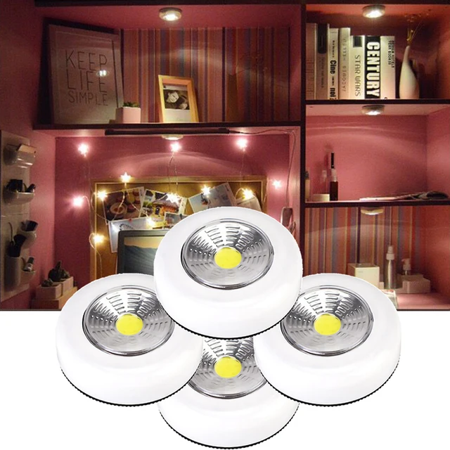 1/2/3/5Pcs LED Mini Touch Night Light Battery Powered Closets Furniture Bedroom Bedside Hand Press Night Lamps Kitchen Lighting 2