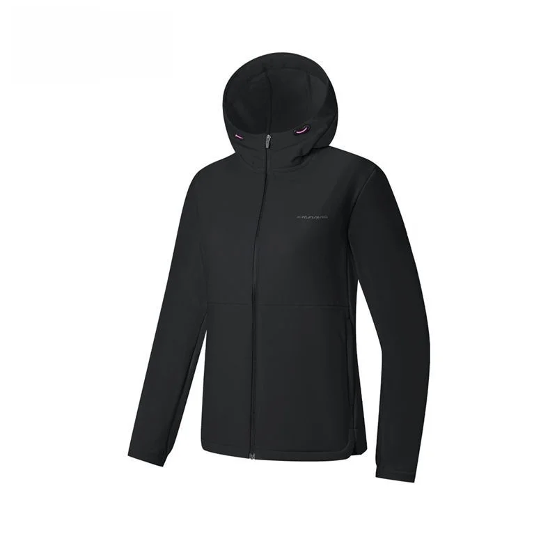 XTEP 따뜻한 러닝 윈드브레이커 여성용 두꺼운 아우터 캐주얼 스타일 긴 소매 지퍼 클로저 후드 스포츠웨어