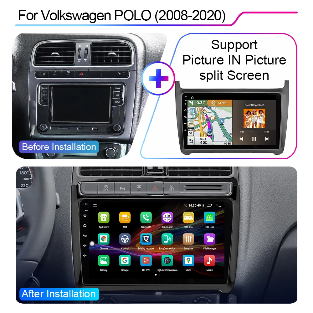 VW ポロ 6r専用 Android カーオーディオ