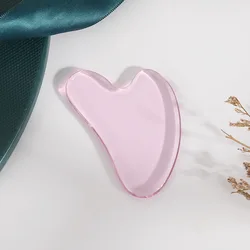 Natural Stone Jade Gua Sha Facial Massage Tool for Firm Skin and Spa Therapy (Purple jade)