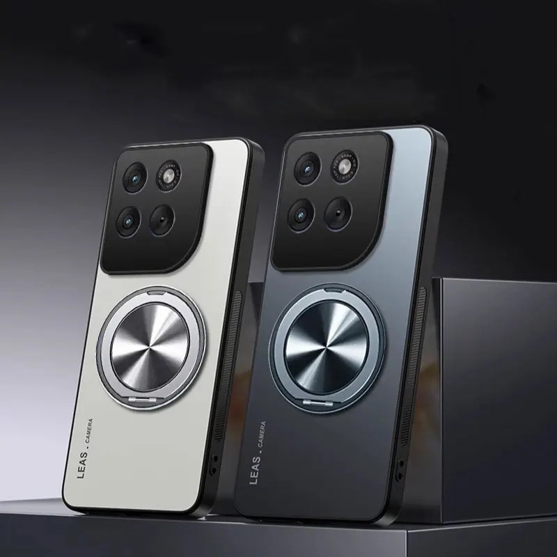 Enhanced Magnetic Matte Shockproof Case with Holder and Anti-Fingerprint Shell