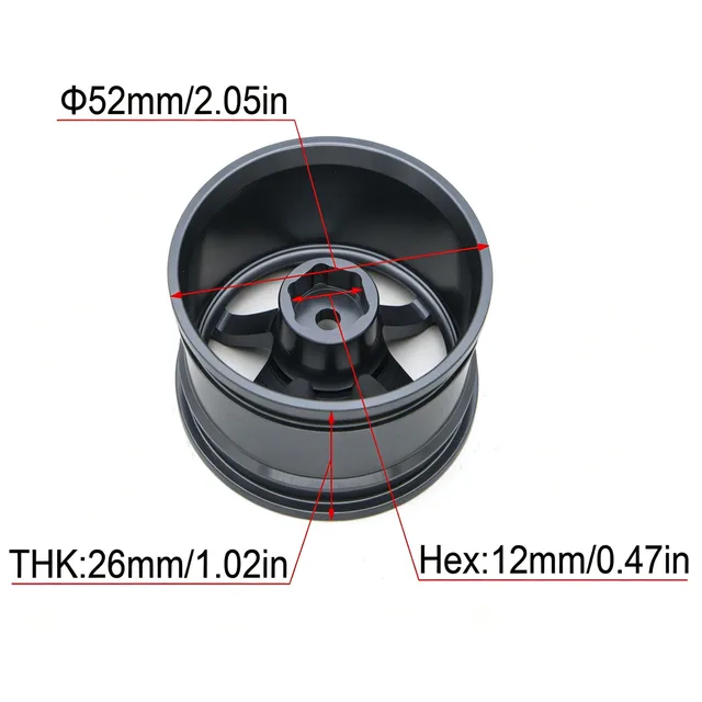TxxRcss 1/10 RC Drift Tires And Aluminum Wheels Rims Rally Racing Tyres 12mm Hex for 1:10 Scale On Road Touring Street Car Tamiy 3