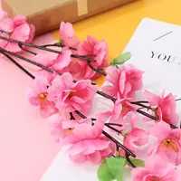 Artificial Cherry Blossom Flower Branches,Silk Spring Peach Blossom Bouquet Fake Flower Stems for Wedding Home DIY Decoration - Image 3