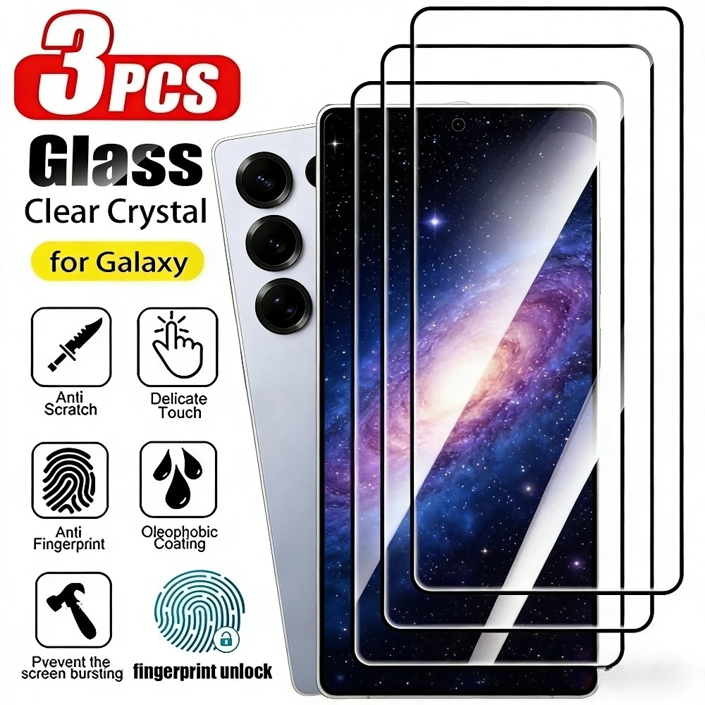 Premium Anti-Scratch Full Cover Tempered Glass Screen Protector (3-Pack)