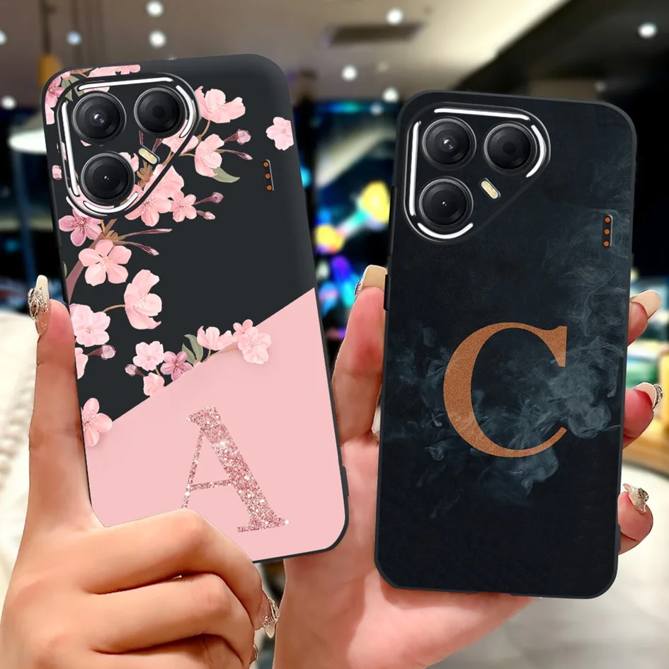 Stylish Silicone Phone Case with Fashion Letter and Flower Design