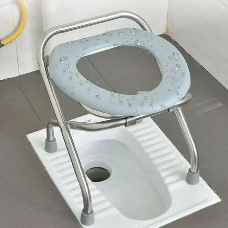 Folding Commode Portable Toilet Seat folding toilet portable toilet Portable Potty Chair Comfy Commode Chair for Camping Hiking Trips