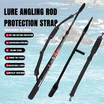 Fishing Rod Storage Bag Outdoor Adjustable High Elasticity Anti-slip Fishing Rod Storage Strap Fishing Accessories
