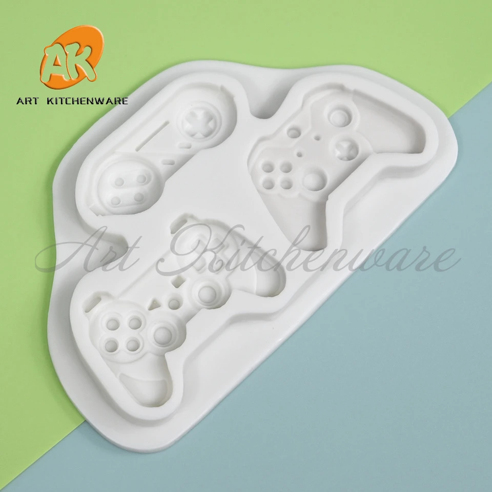 WonDerfulC - Stampo per torta in silicone a forma di controller per videogiochi, per caramelle, cioccolato, cupcake, decorazione per pasticceria in resina