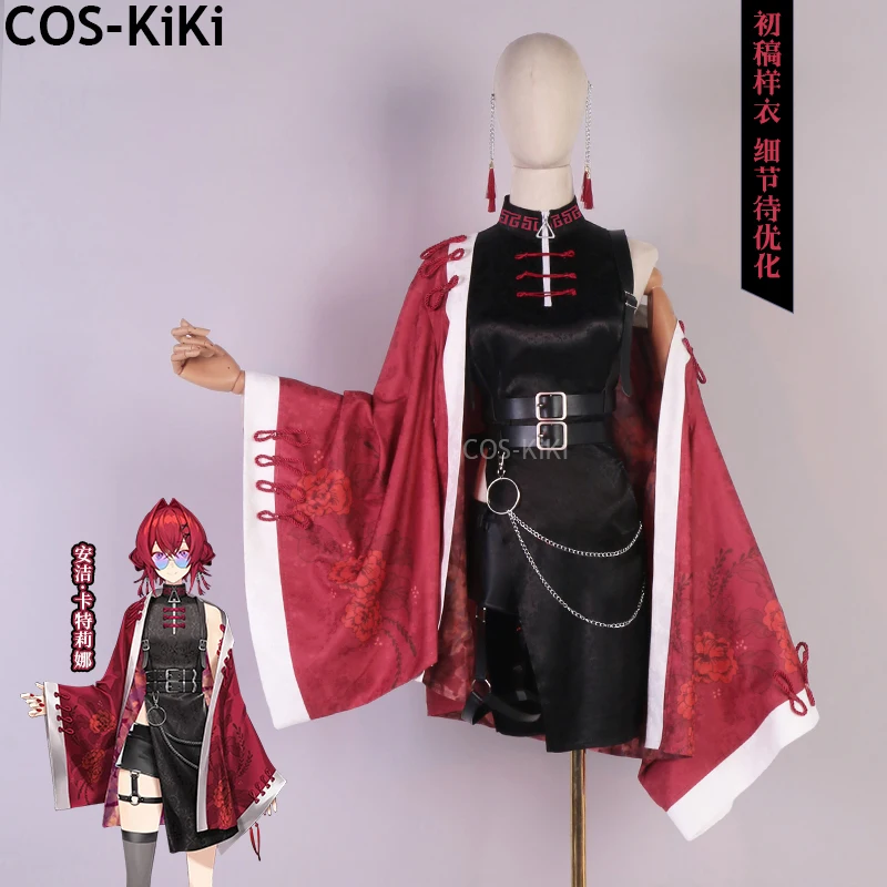 

Костюм для косплея COS-KiKi Vtuber Ange Katrina, милое платье, костюм для Хэллоуина, карнавала, Женский костюм для ролевых игр