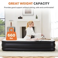 JHK Queen Twin Size Air Mattress Blow Up Double Height Non-Slip Bottom Weight Capacity 660 lbs Air Bed for Bed Home or Camping 6